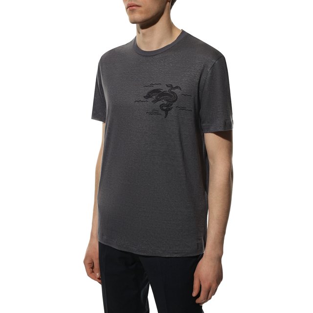 фото Льняная футболка brioni