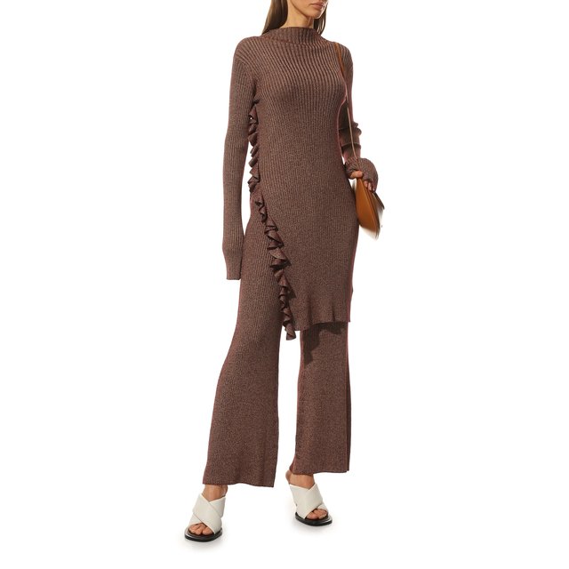 фото Брюки из шерсти и вискозы jil sander