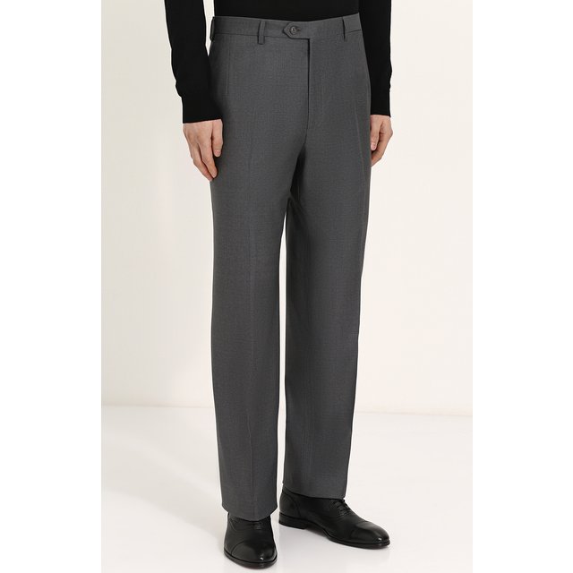 фото Шерстяные брюки прямого кроя brioni