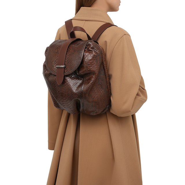 фото Рюкзак из кожи питона brunello cucinelli