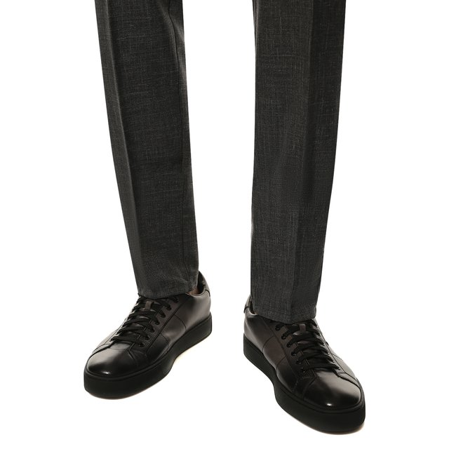 фото Кожаные кеды santoni