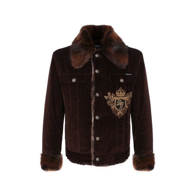 фото Куртка с меховой отделкой dolce & gabbana