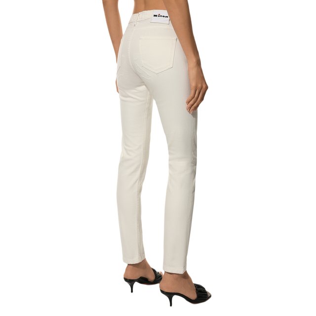 фото Джинсы прямого кроя с потертостями kiton