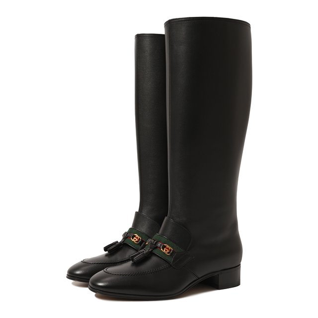 фото Кожаные сапоги gucci
