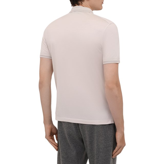 фото Поло из шелка и хлопка ermenegildo zegna