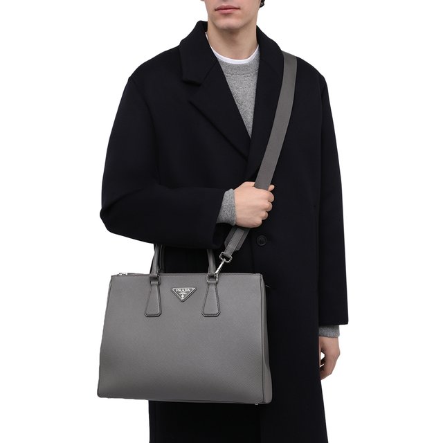 фото Кожаная сумка-тоут prada