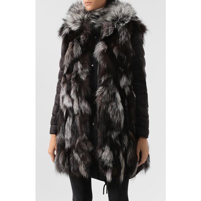 фото Парка с меховой подкладкой ys army paris