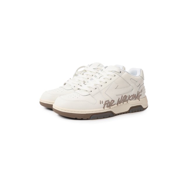 фото Кожаные кеды out of office off-white