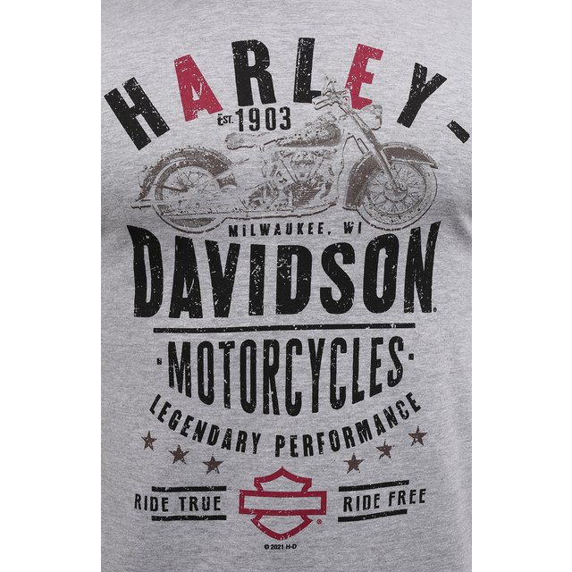 фото Хлопковая футболка harley-davidson