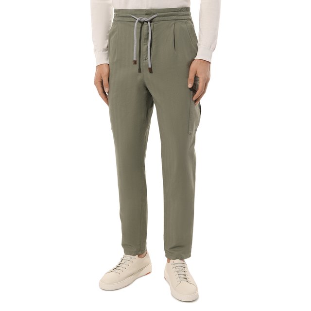 фото Хлопковые брюки brunello cucinelli