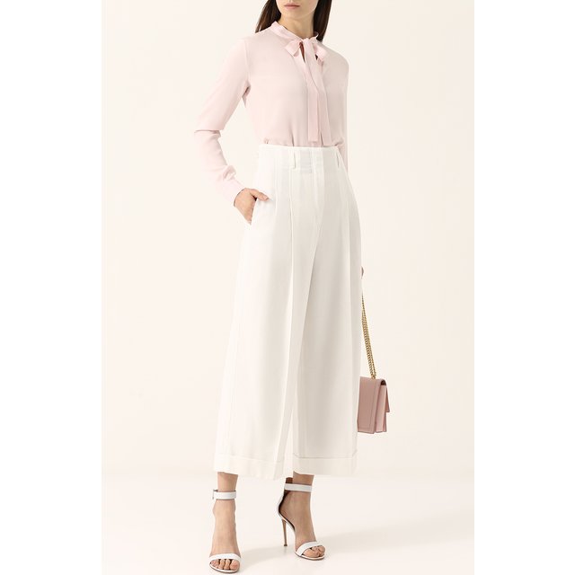 фото Укороченные хлопковые брюки с защипами loro piana