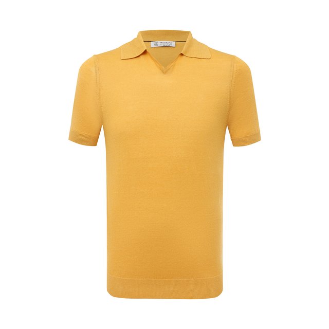 фото Поло изо льна и хлопка brunello cucinelli