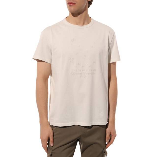 фото Хлопковая футболка maison margiela