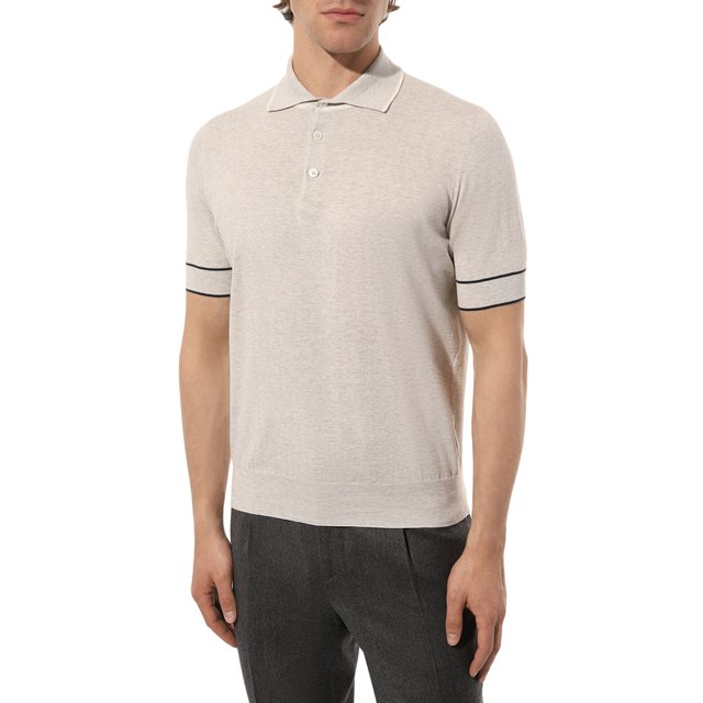 фото Хлопковое поло brunello cucinelli