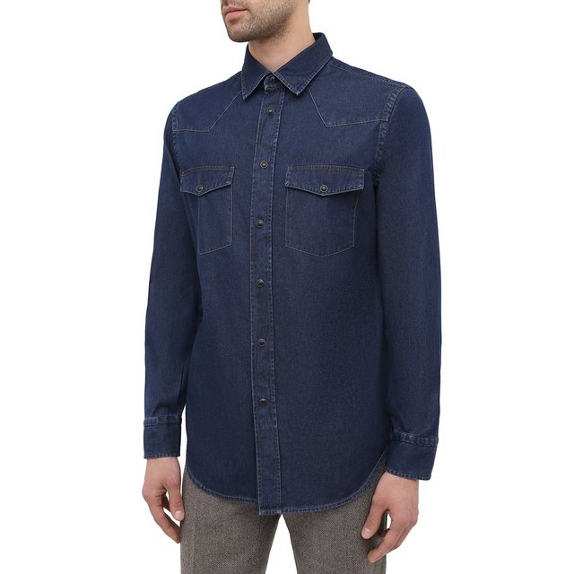 фото Джинсовая рубашка brioni