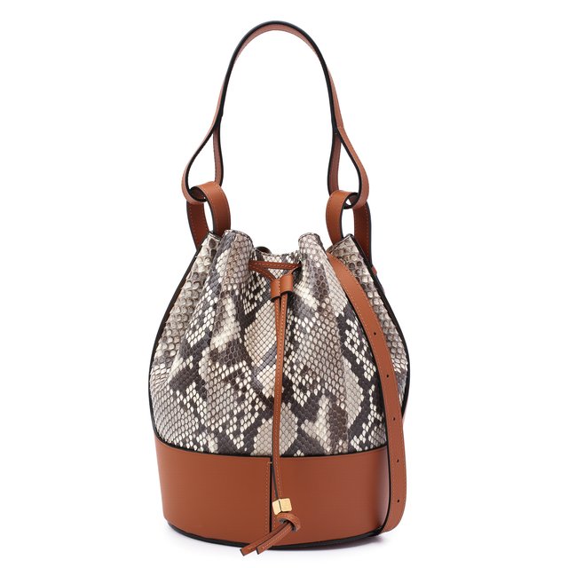 фото Сумка balloon из кожи питона loewe