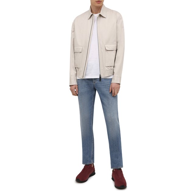 фото Кроссовки с отделкой из кожи крокодила kiton