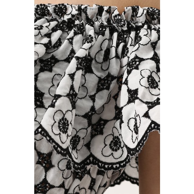 фото Приталенное хлопковое платье с принтом lisa marie fernandez