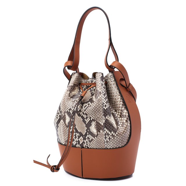 фото Сумка balloon из кожи питона loewe