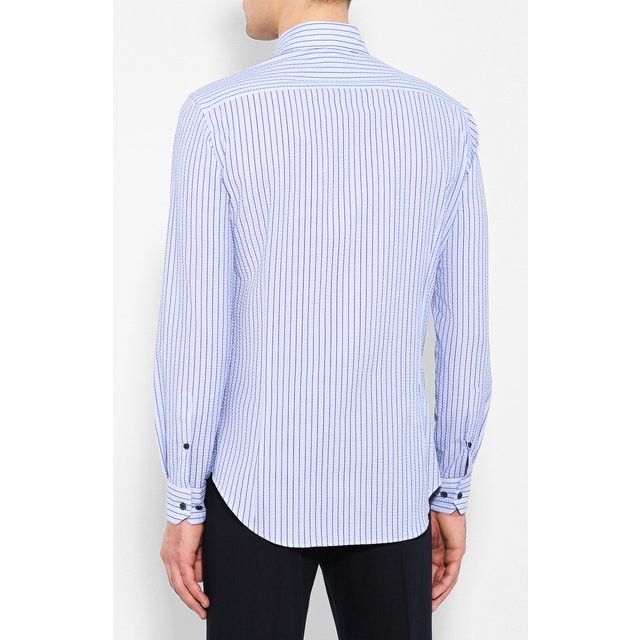 фото Хлопковая рубашка с воротником кент giorgio armani