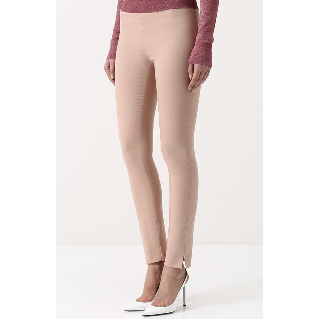 фото Однотонные брюки прямого кроя из шерсти la perla