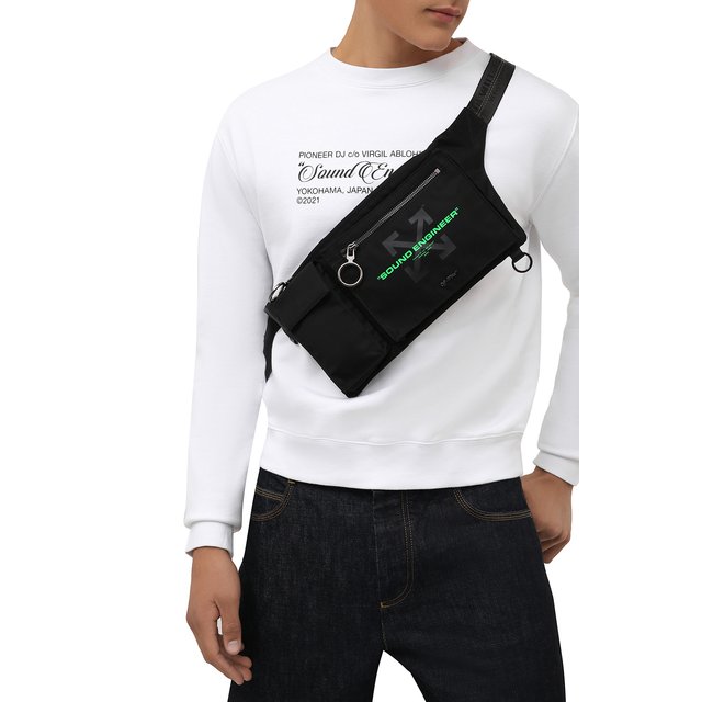 фото Текстильная поясная сумка off-white