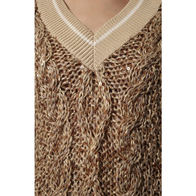 фото Свитер изо льна и хлопка brunello cucinelli