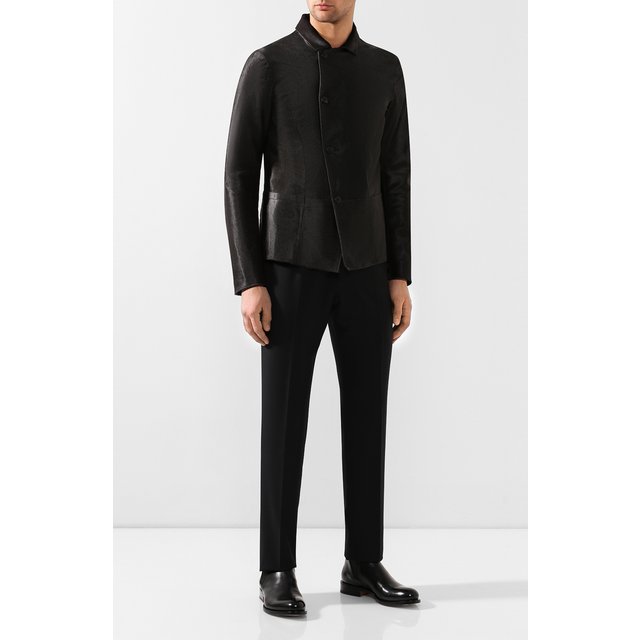 фото Кожаная куртка giorgio armani