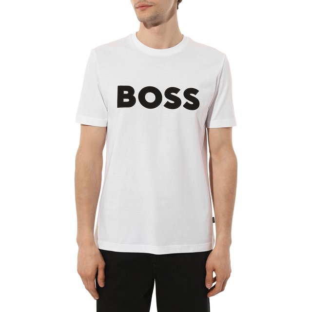 фото Хлопковая футболка boss