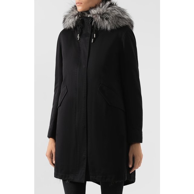 фото Парка с меховой подкладкой ys army paris