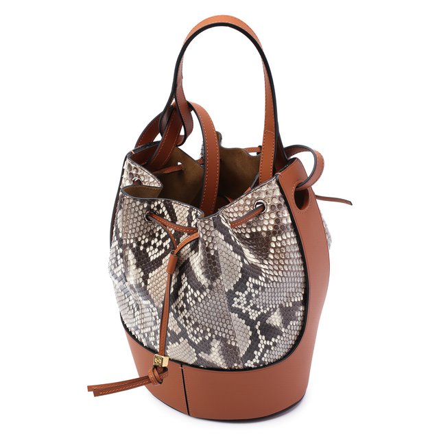 фото Сумка balloon из кожи питона loewe