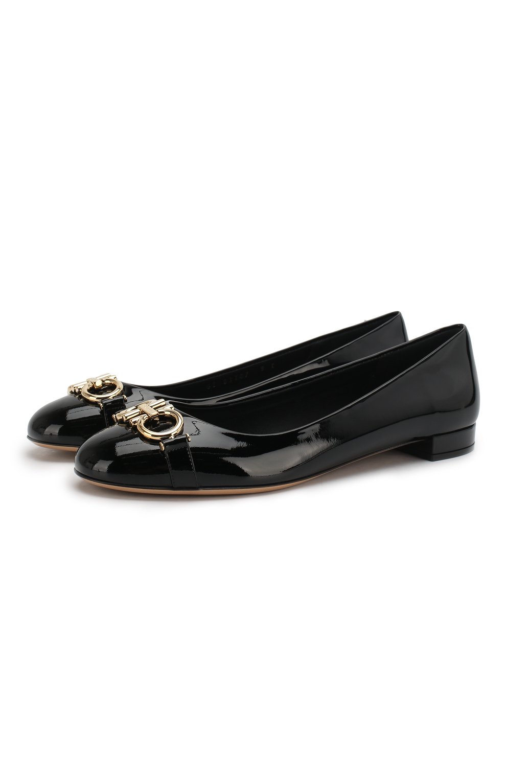 Женские черные кожаные балетки SALVATORE FERRAGAMO купить в интернет ...