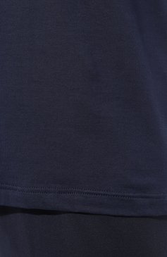 Мужская хлопковая футболка HANRO темно-синего цвета, арт. 073089. | Фото 5 (Кросс-КТ: домашняя одежда; Рукава: Короткие; Длина (для топов): Стандартные; Материал сплава: Проставлено; Материал внешний: Хлопок; Драгоценные камни: Проставлено)