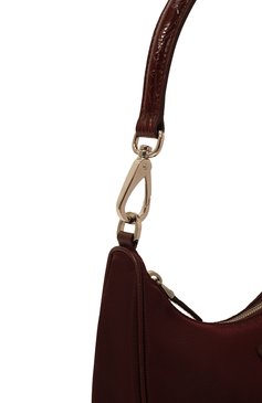 Женская сумка PRADA бордового цвета, арт. 1BC204-PJY-F0403-2OO | Фото 2 (Сумки-технические: Сумки top-handle; Материал: Текстиль; Размер: small)