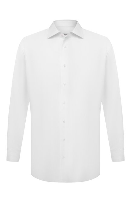 Мужская хлопковая сорочка с воротником кент BRIONI белого цвета по цене 67650 руб., арт. RCL421/PZ023 | Фото 1