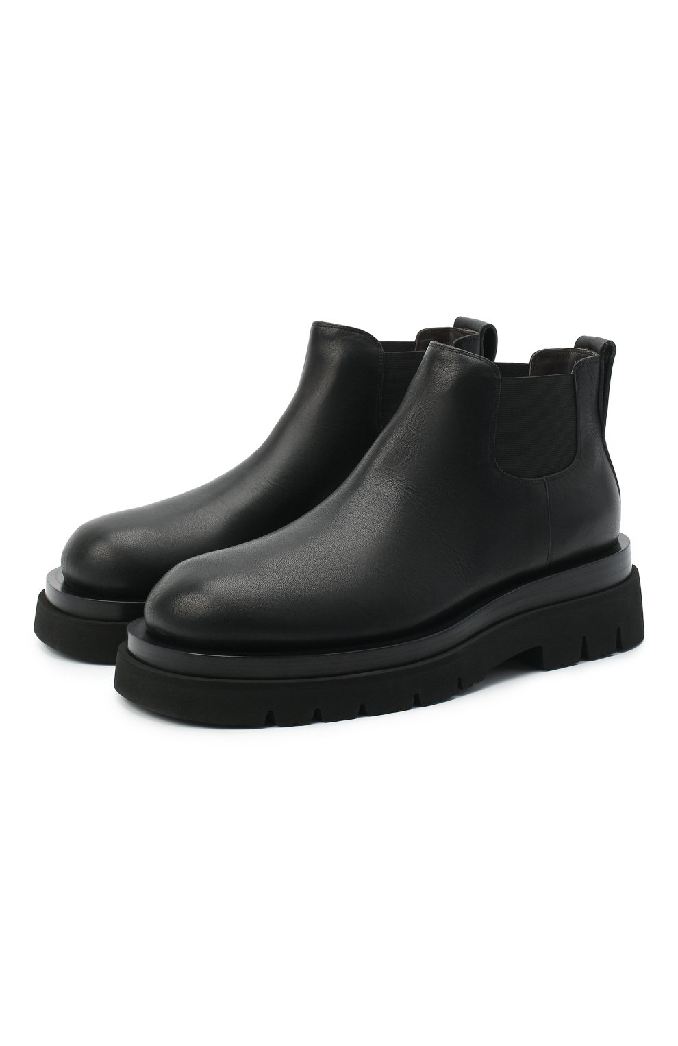 Кожаные ботинки BV Lug Bottega Veneta Чёрный 634396/VBS50 5507288