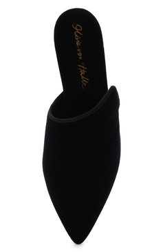 Женского домашние туфли OLIVIA VON HALLE черного цвета, арт. SL0006 | Фото 6 (Материал внешний: Текстиль; Подошва: Платформа; Каблук высота: Низкий; Материал внутренний: Натуральная кожа, Текстиль)