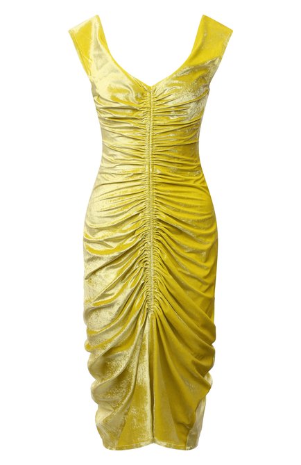 Женское платье из вискозы и шелка BOTTEGA VENETA желтого цвета по цене 267500 руб., арт. 669034/V01W0 | Фото 1