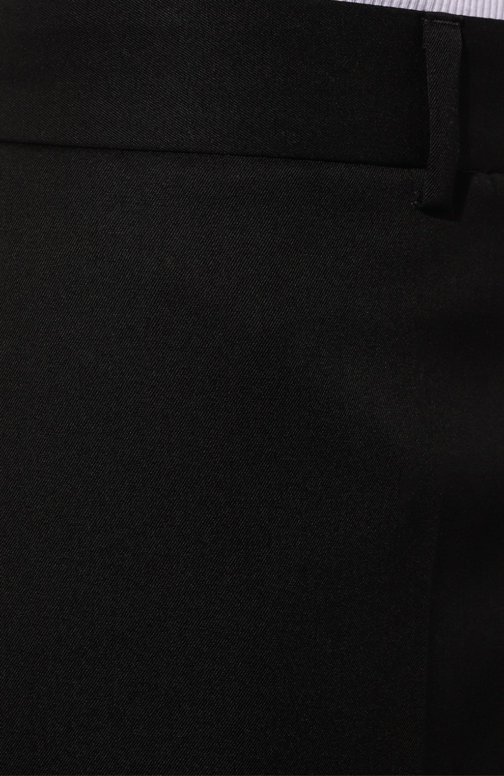 Мужские шерстяные брю ки JIL SANDER черного цвета, арт. J22KA0127/J40117 | Фото 5 (Материал внешний: Шерсть; Длина (брюки, джинсы): Стандартные; Случай: Повседневный; Материал сплава: Проставлено; Драгоценные камни: Проставлено; Стили: Минимализм)