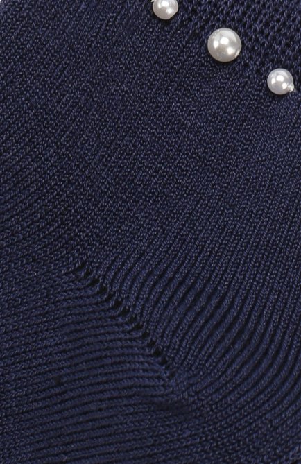 Детские хлопковые носки LA PERLA  синего цвета, арт. 42045/1-2 | Фото 2 (Материал: Хлопок, Текстиль; Статус проверки: Проверена категория; Кросс-КТ: Носки)