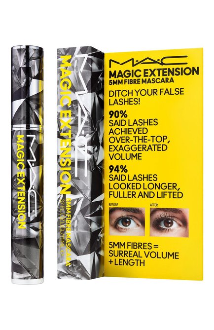 Тушь для ресниц magic extension mascara, оттенок extensive black MAC бесцветного цвета, арт. SNH8-01 | Фото 2