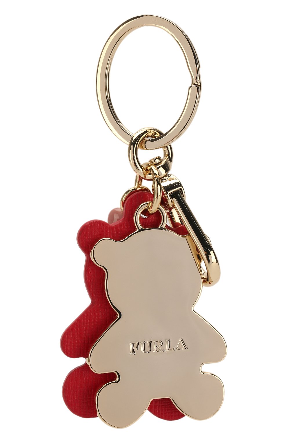 Женский кожаный брелок FURLA красного цвета, арт. RL85/Q99 | Фото 2 (Материал: Натуральная кожа)