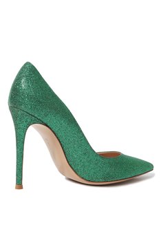 Женские текстильные туфли gianvito 105 GIANVITO ROSSI зеленого цвета, арт. G28470.15RIC.STHGREE | Фото 5 (Материал внешний: Текстиль; Каблук высота: Высокий; Материал внутренний: Натуральная кожа; Каблук тип: Шпилька; Подошва: Плоская)