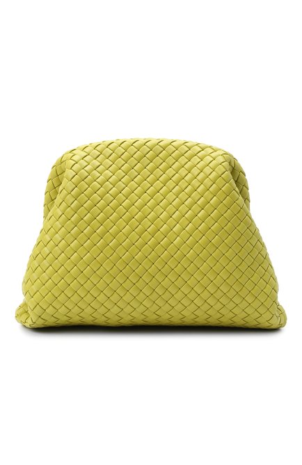 Женский клатч pouch BOTTEGA VENETA светло-зеленого цвета, арт. 639296/V01D0 | Фото 1 (Материал: Натуральная кожа; Размер: medium; Женское Кросс-КТ: Клатч-клатчи; Региональные ограничения белый список (Axapta Mercury): RU)