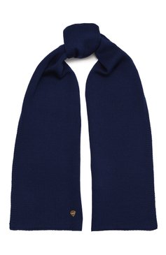 Детский шерстяной шарф IL TRENINO синего цвета, арт. CL-4030/J | Фото 1 (Материал: Текстиль, Шерсть; Материал сплава: Проставлено; Нос: Не проставлено)