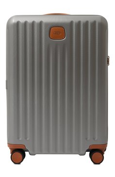 Женский дорожный чемодан capri trolley BRIC`S серебряного цвета, арт. BRK28027.021 | Фото 1 (Материал сплава: Проставлено; Драгоценные камни: Проставлено; Материал: Экокожа; Размер: large)