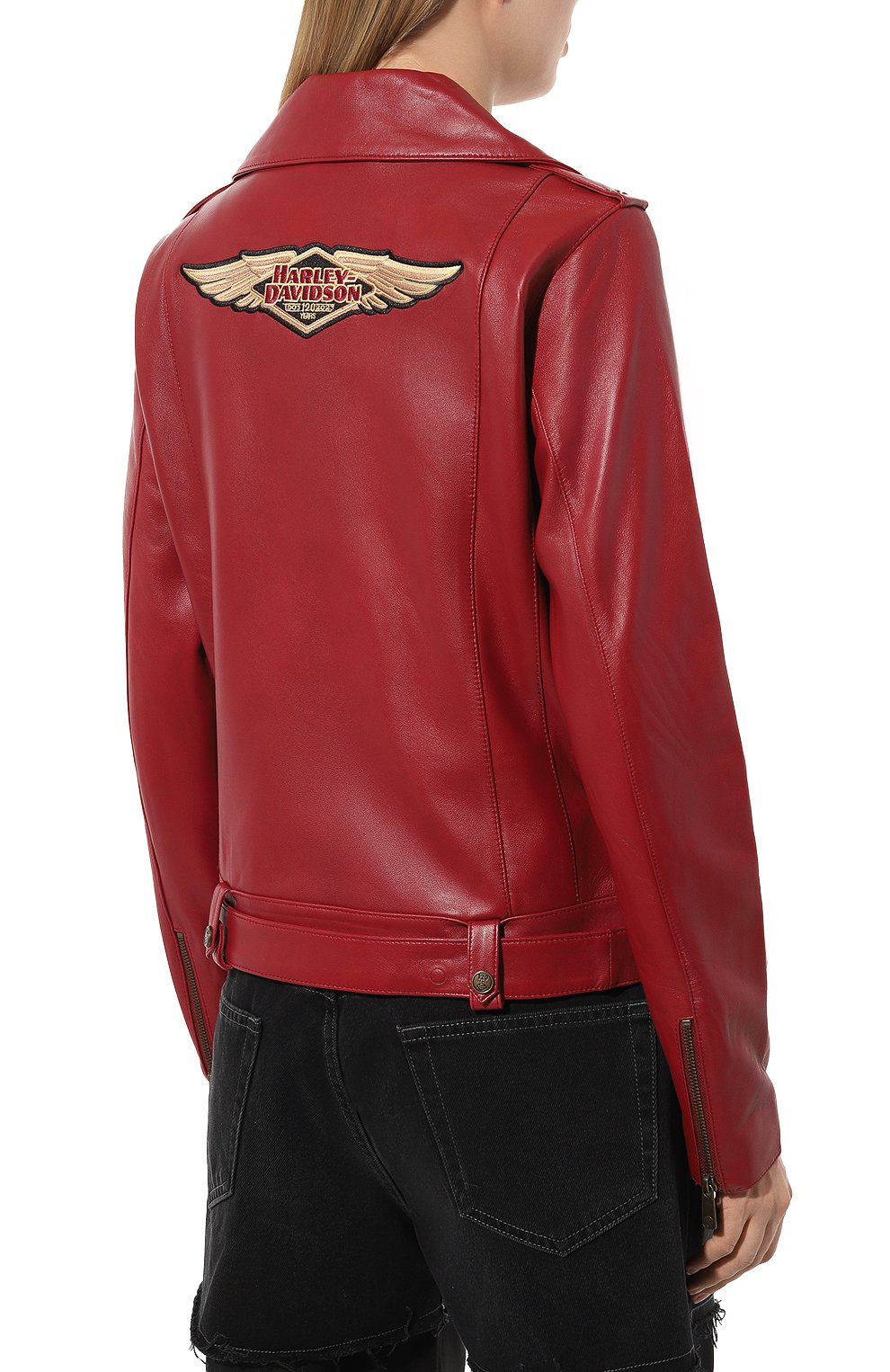 Harley davidson clearance red leather jacket