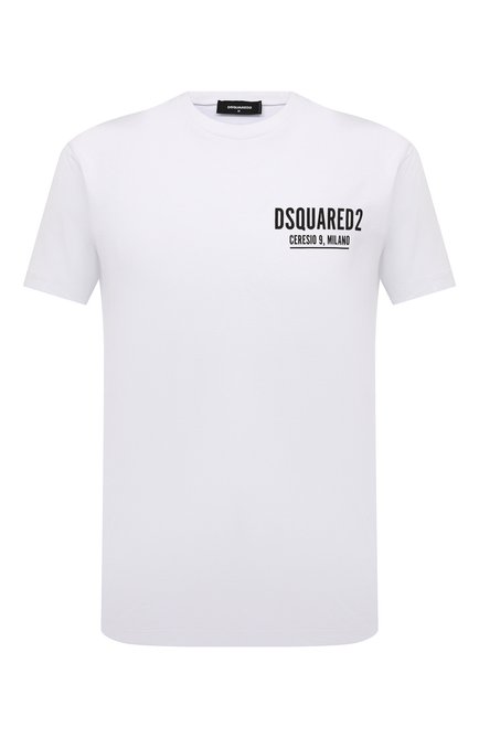 Мужская хлопковая футболка DSQUARED2 белого цвета по цене 0 руб., арт. S71GD1116/S23009 | Фото 1