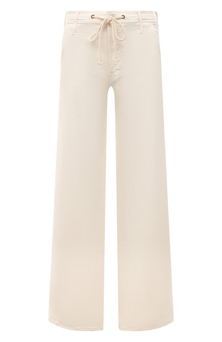Женские джинсы MOTHER кремвого цвета, арт. 10605-674 | Фото 1 (Драгоценные камни: Проставлено; Материал сплава: Проставлено; Материал внешний: Хлопок; Длина (брюки, джинсы): Стандартные)