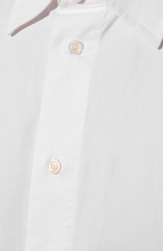 Мужская хлопковая рубашка DIESEL белого цвета, арт. A08497/0AIAU | Фото 5 (Манжеты: На пуговицах; Воротник: Кент; Рукава: Длинные; Случай: Повседневный; Длина (для топов): Стандартные; Материал сплава: Проставлено; Материал внешний: Хлопок; Принт: Однотонные; Драгоценные камни: Проставлено; Стили: Кэжуэл)